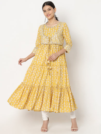 Flare Fit Embellished Kurta