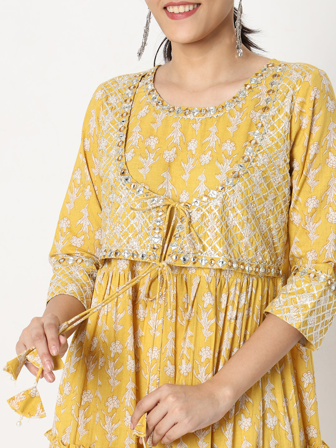Flare Fit Embellished Kurta