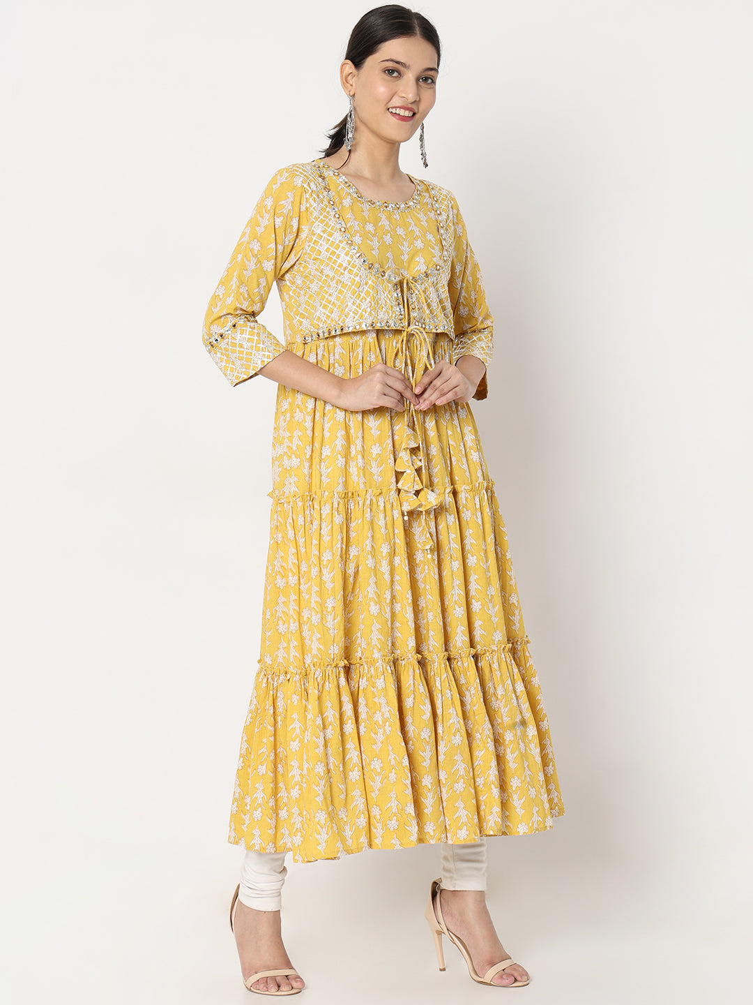 Flare Fit Embellished Kurta