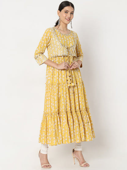Flare Fit Embellished Kurta