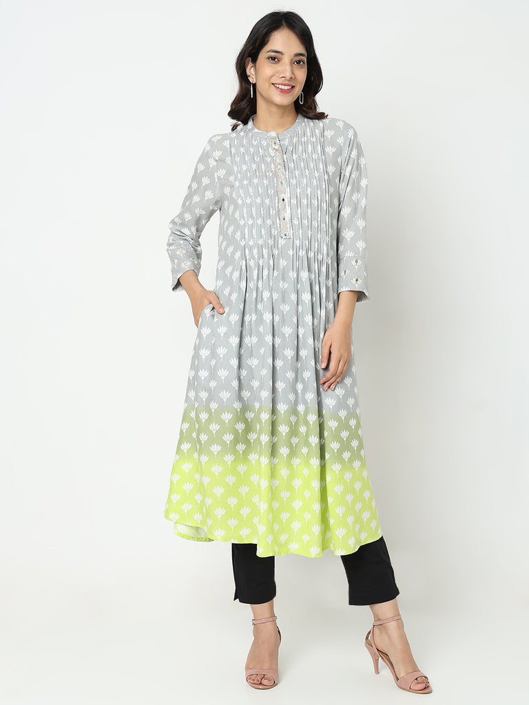 Flare Fit Printed Kurta