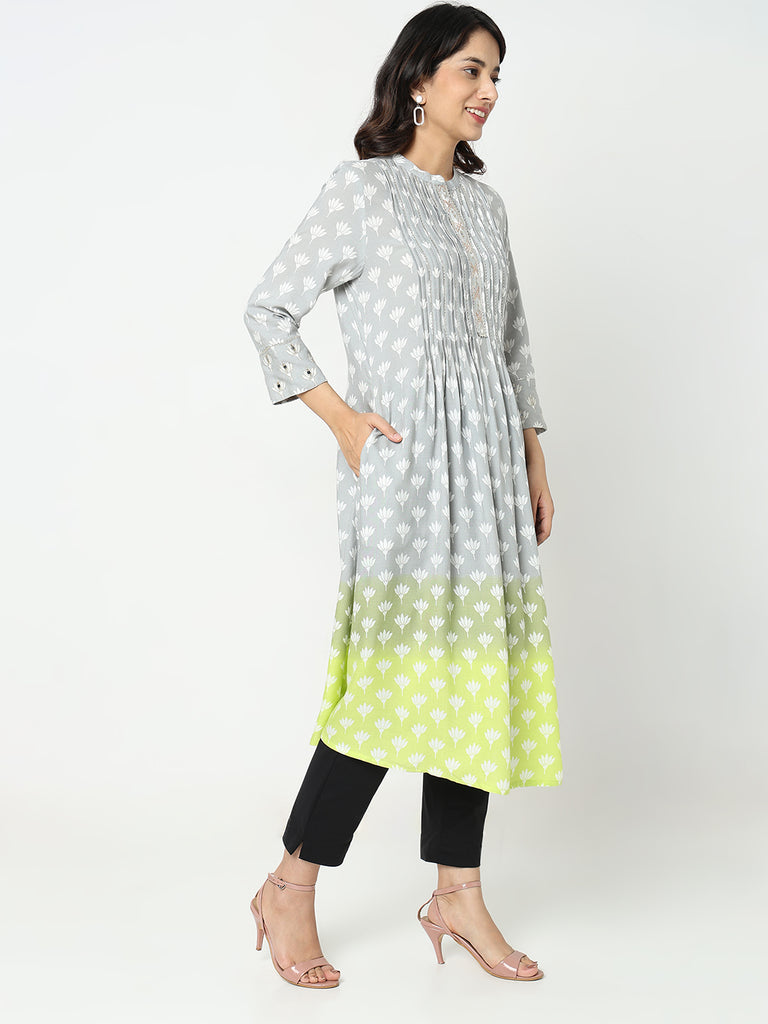 Flare Fit Printed Kurta