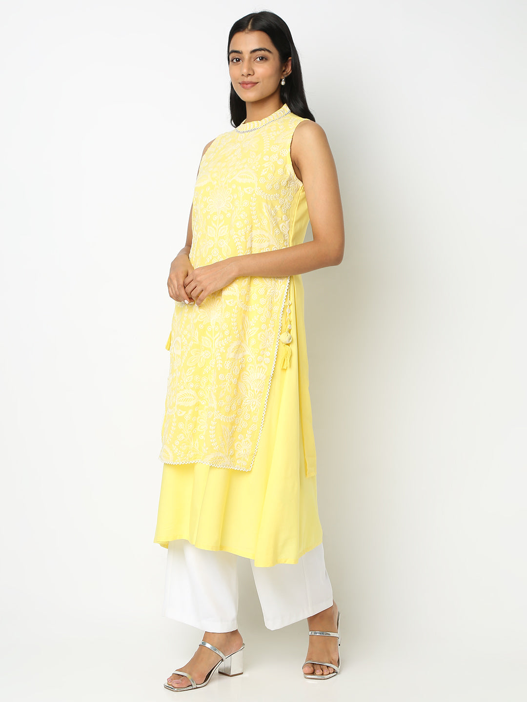 Flare Fit Embroidered Kurta