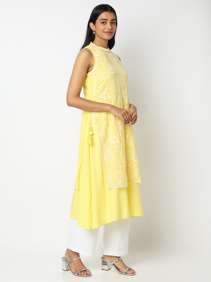 Flare Fit Embroidered Kurta