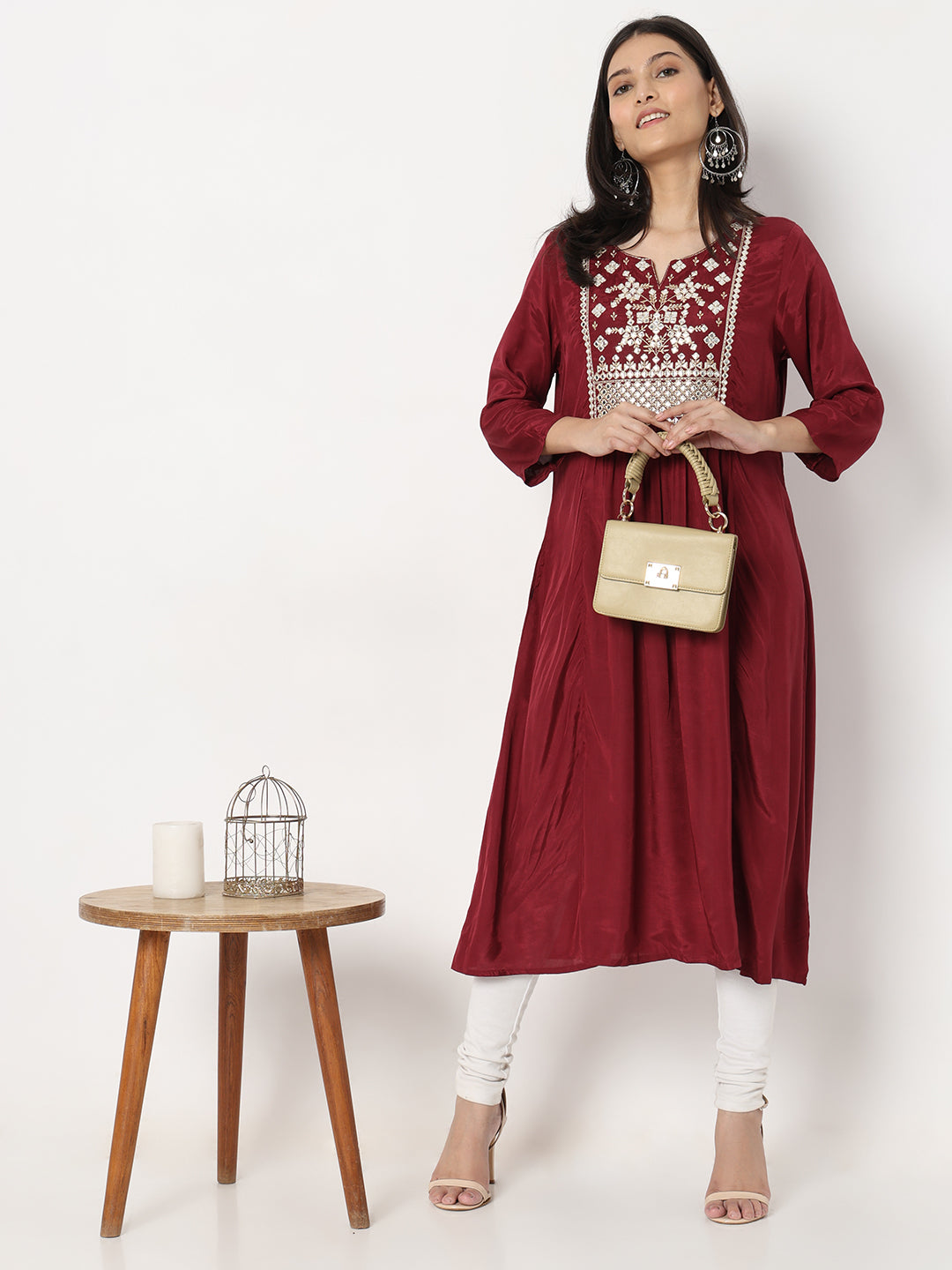 Flare Fit Embellished Kurta