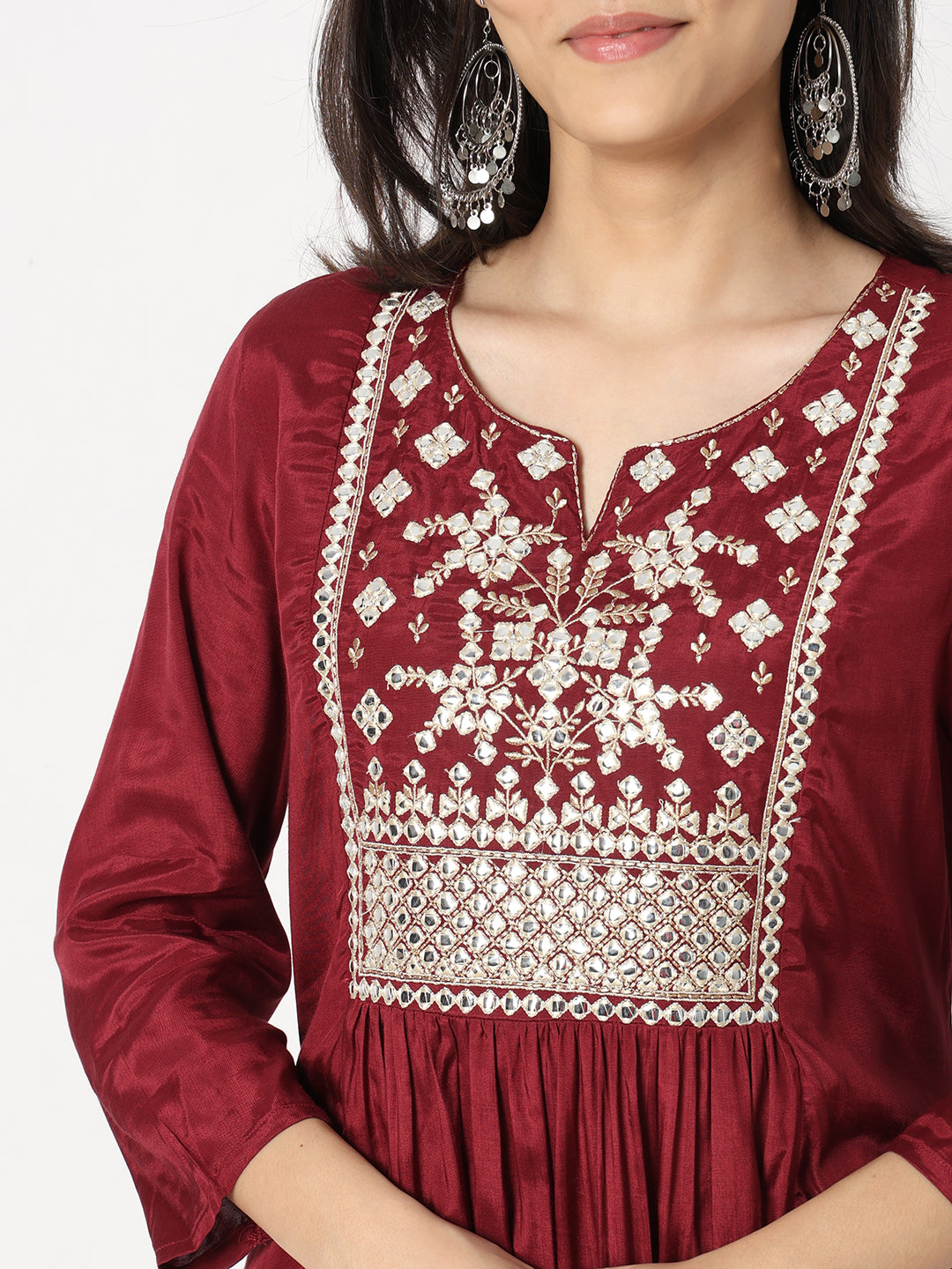 Flare Fit Embellished Kurta