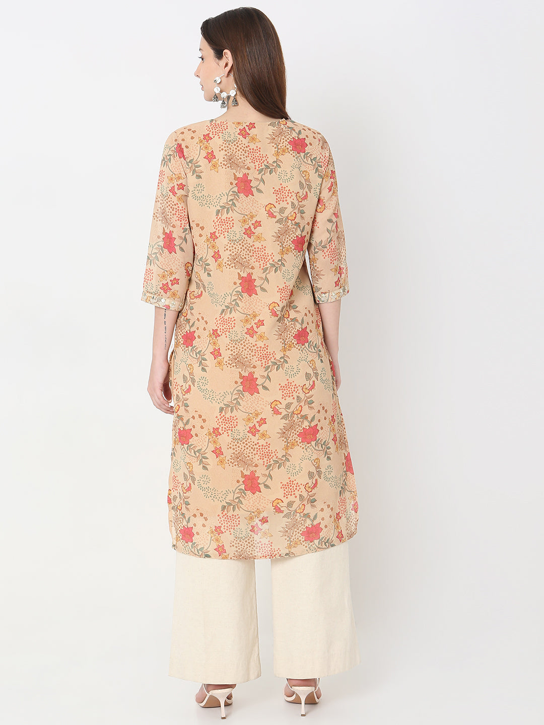 Flare Fit Embellished Kurta
