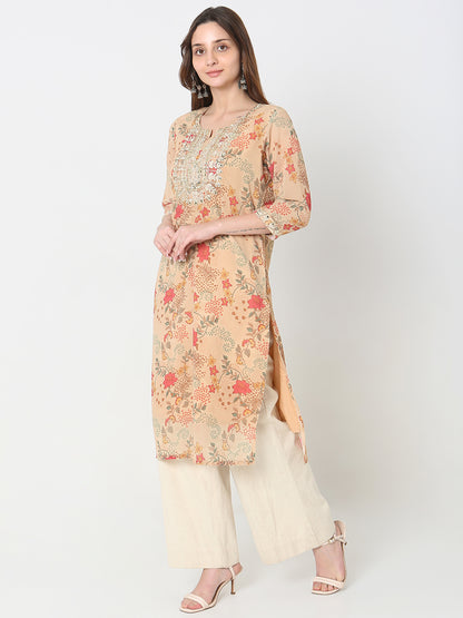 Flare Fit Embellished Kurta