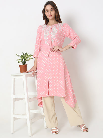 Flare Fit Embellished Kurta