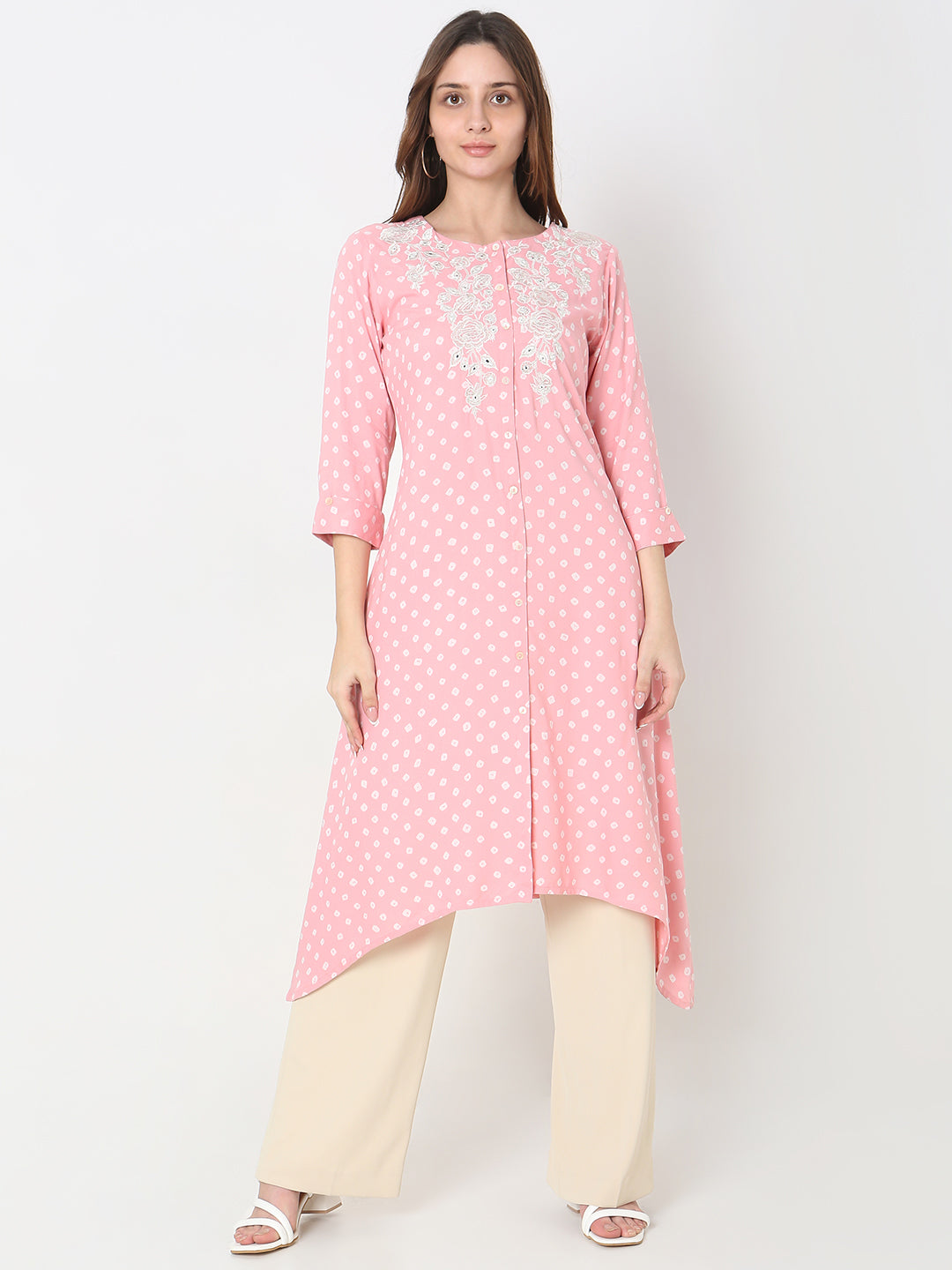 Flare Fit Embellished Kurta