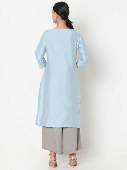 Straight Fit Embroidered Kurta