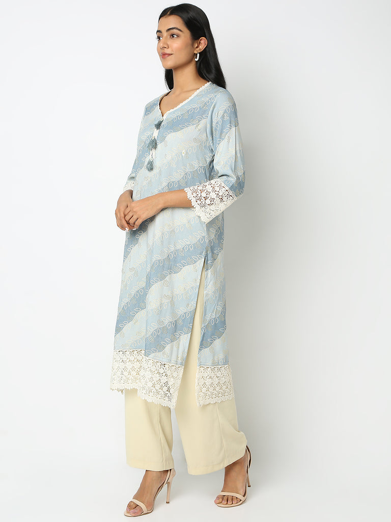 Straight Fit Printed Kurta