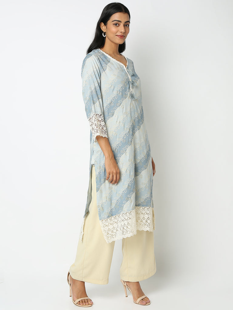 Straight Fit Printed Kurta