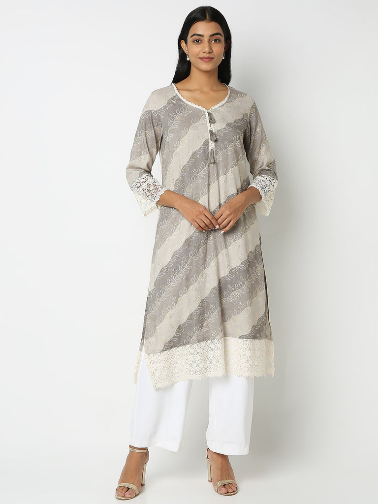 Straight Fit Printed Kurta