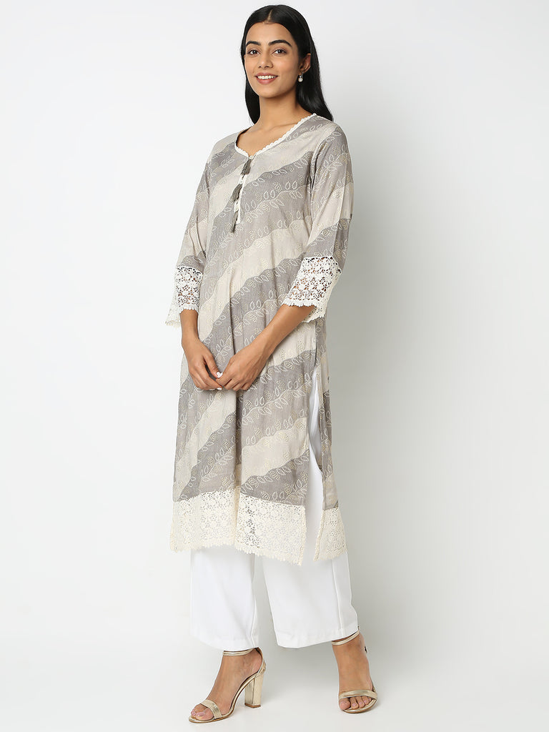 Straight Fit Printed Kurta