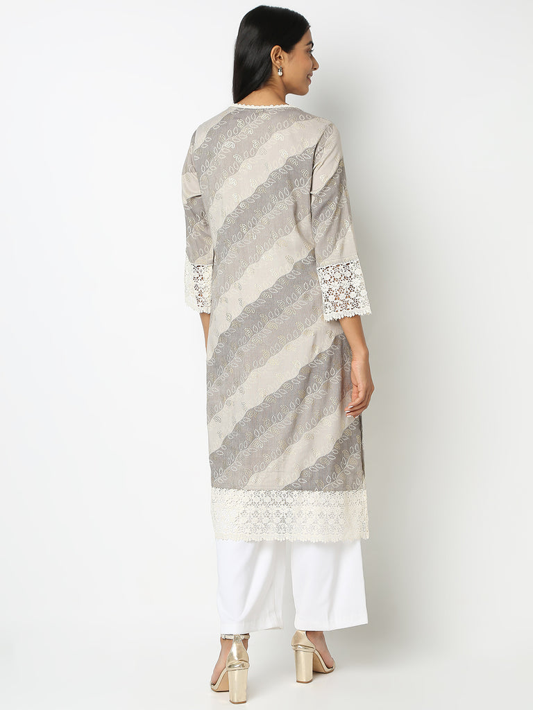 Straight Fit Printed Kurta