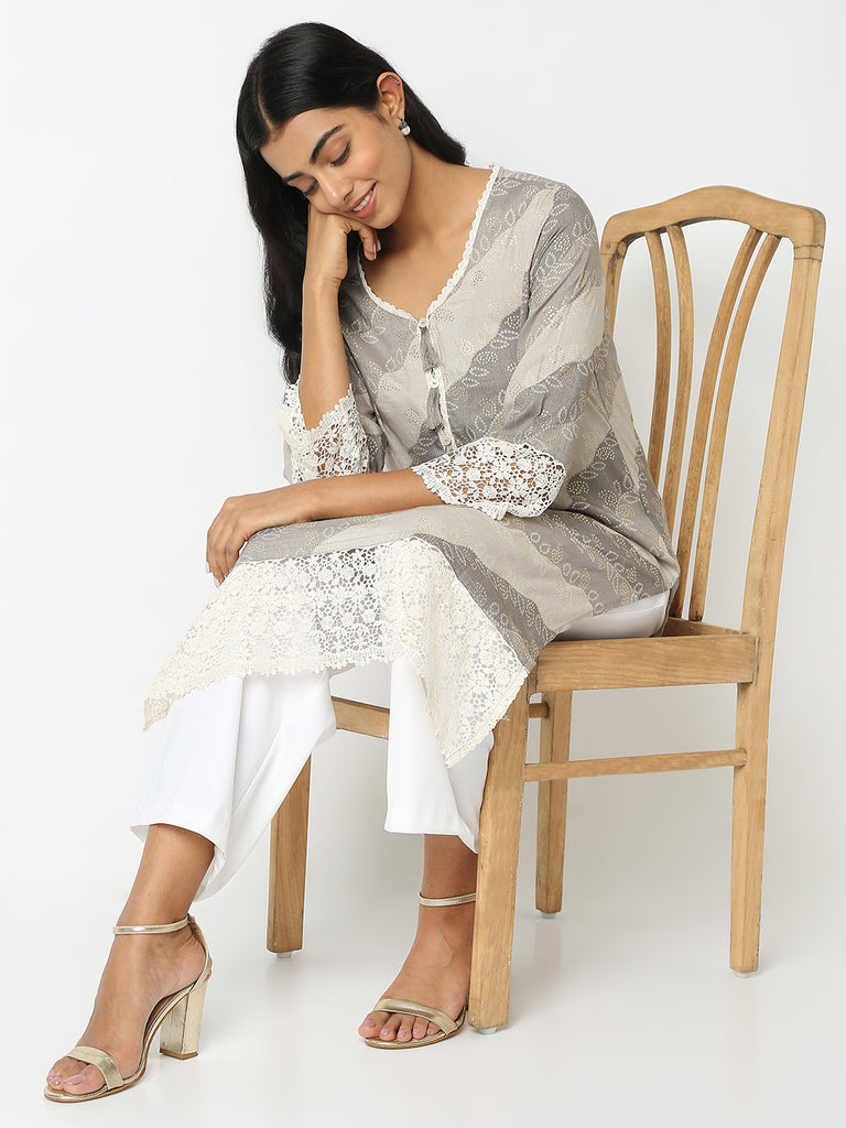 Straight Fit Printed Kurta