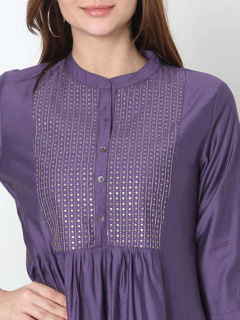 Flare Fit Embellished Kurta