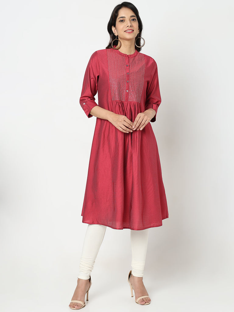 Regular Fit Embellished Kurta