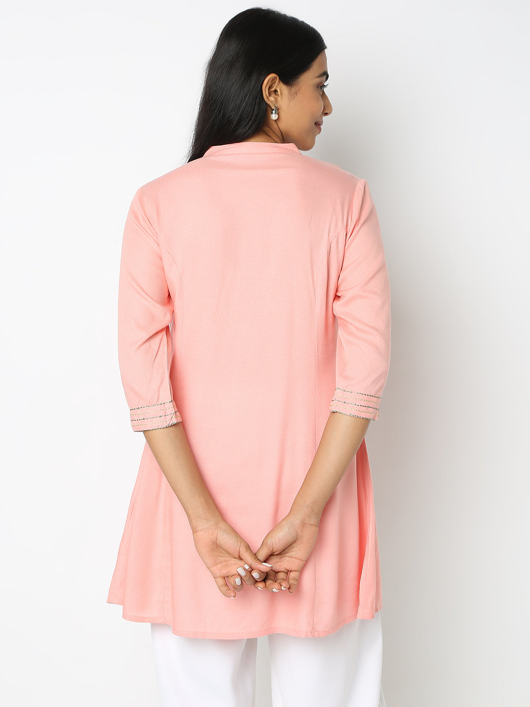 Flare Fit Embroidered Kurta