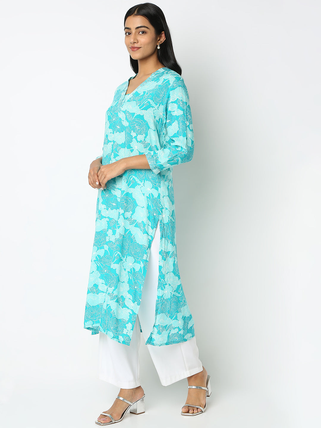 Flare Fit Printed Kurta