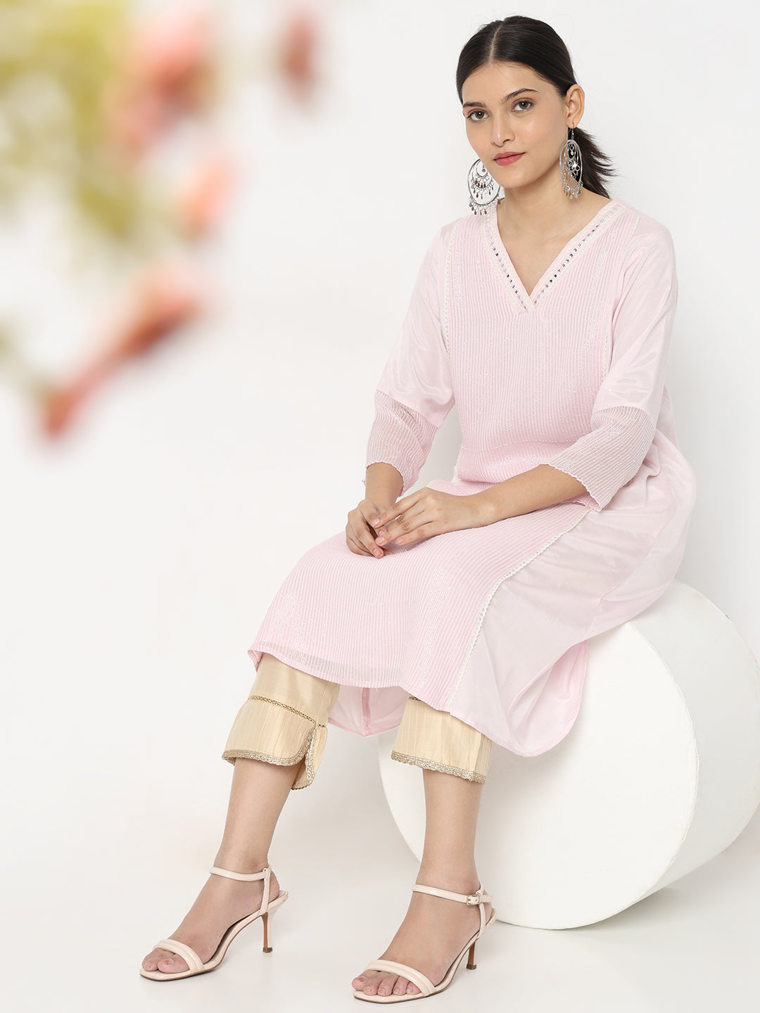 Flare Fit Embellished Kurta
