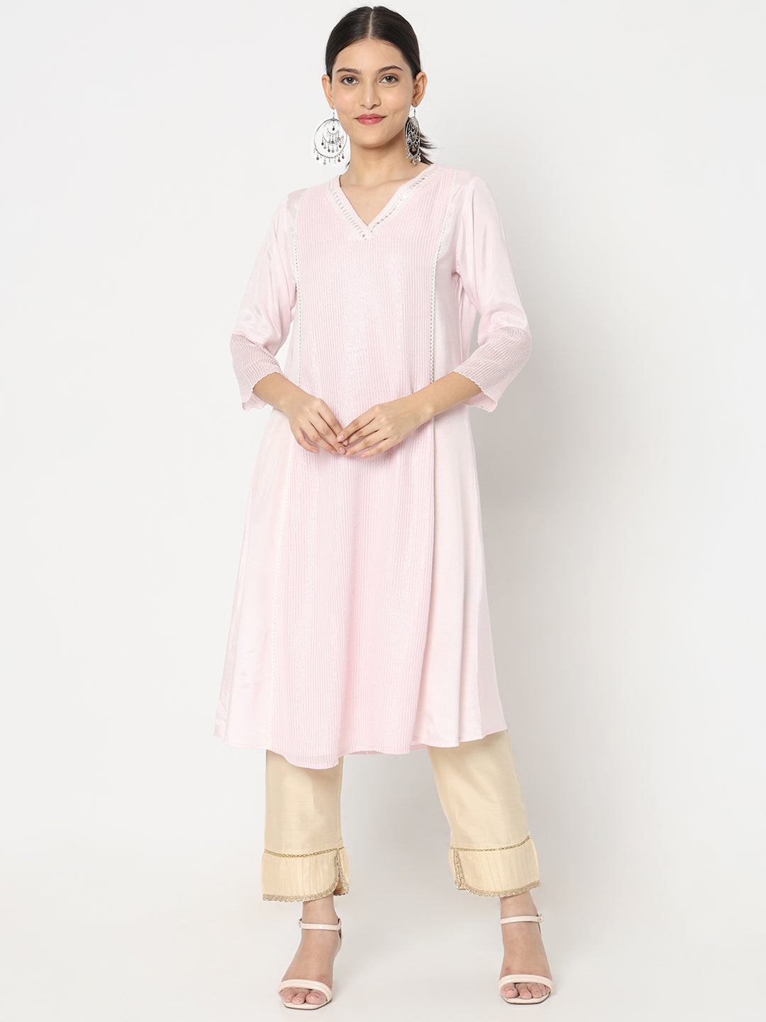 Flare Fit Embellished Kurta