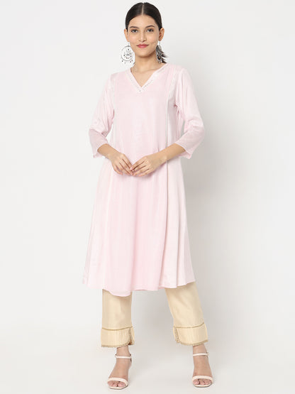 Flare Fit Embellished Kurta
