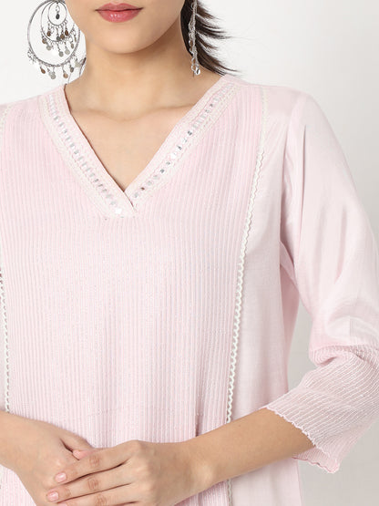 Flare Fit Embellished Kurta