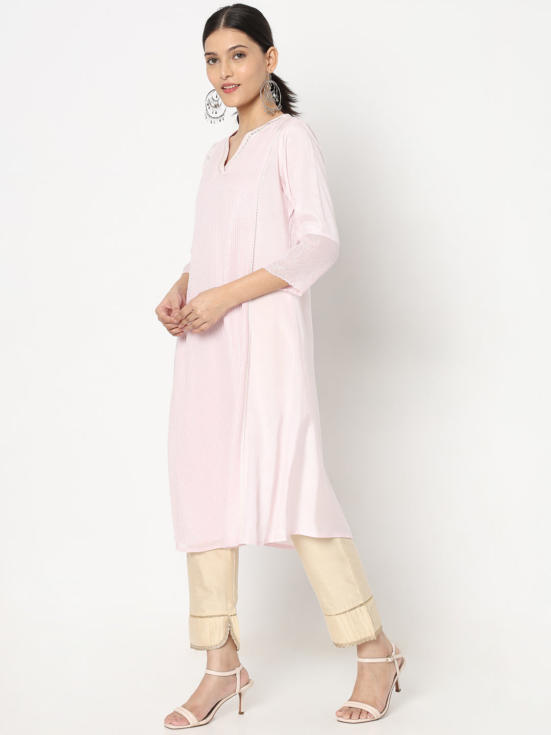 Flare Fit Embellished Kurta