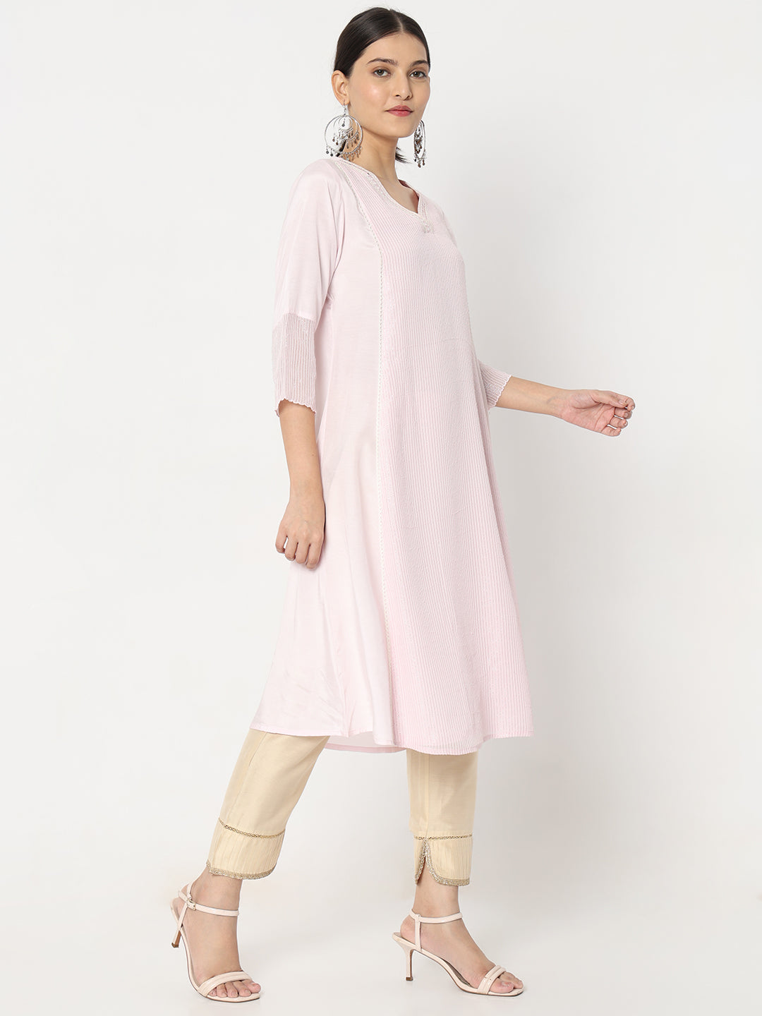 Flare Fit Embellished Kurta