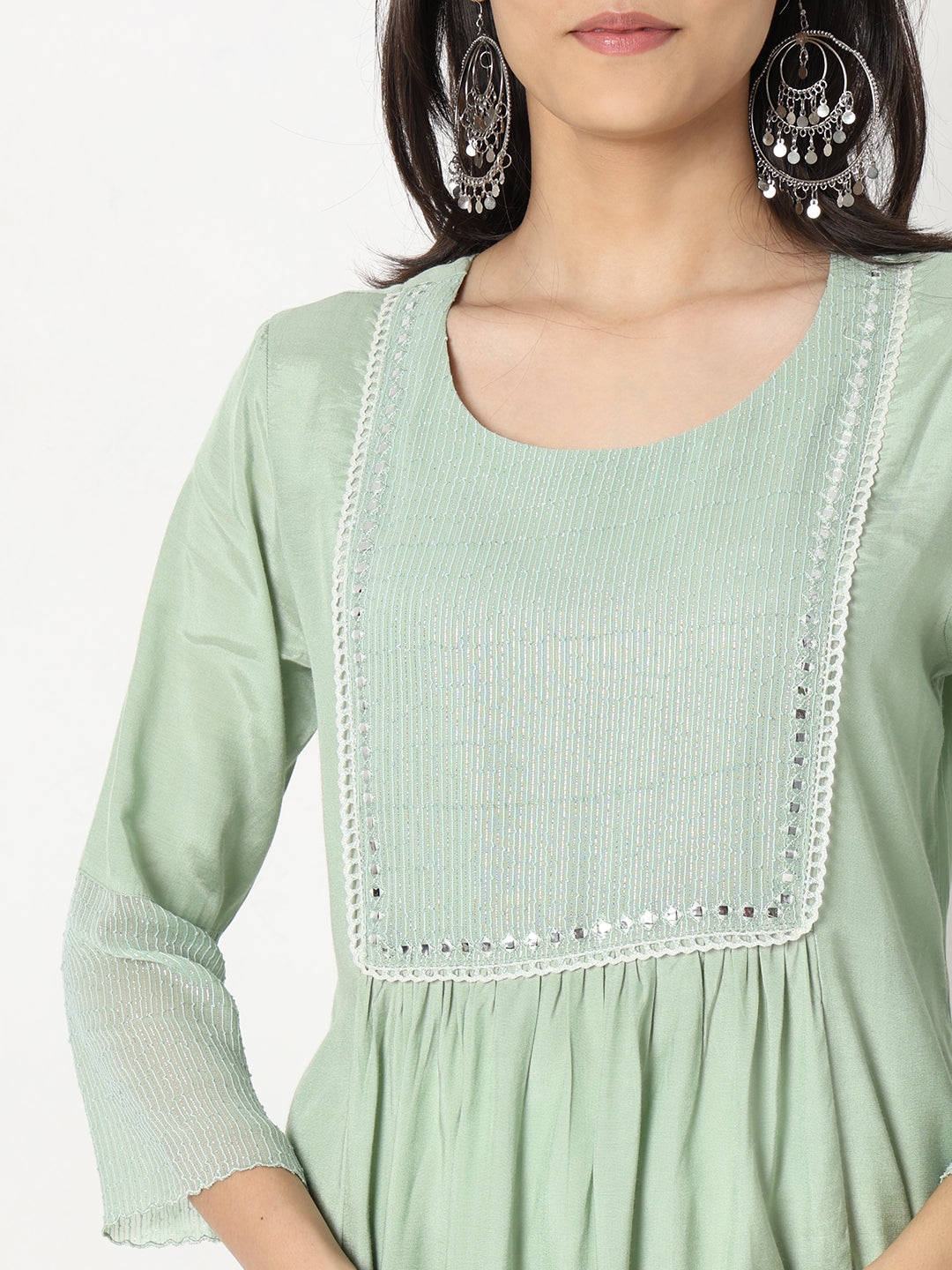 Flare Fit Embellished Kurta