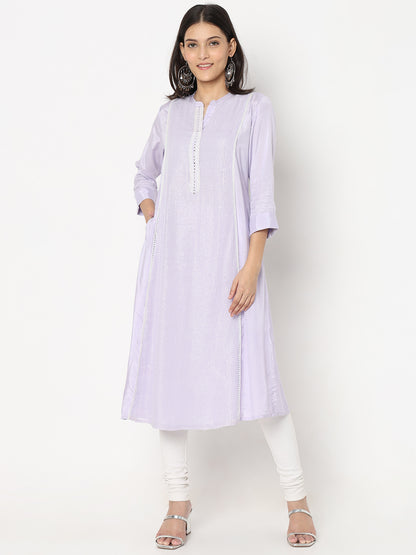Flare Fit Embellished Kurta