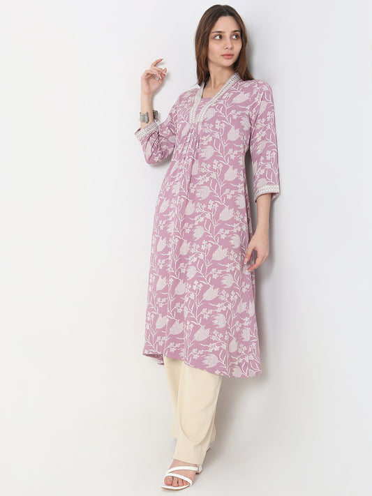 Flare Fit Printed Kurta