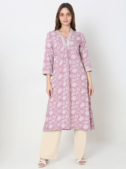 Flare Fit Printed Kurta