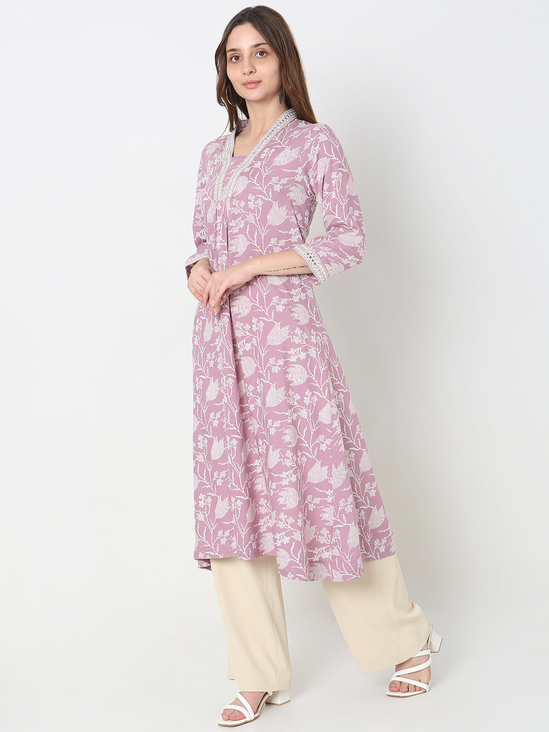 Flare Fit Printed Kurta