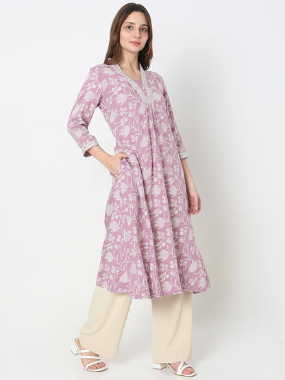 Flare Fit Printed Kurta