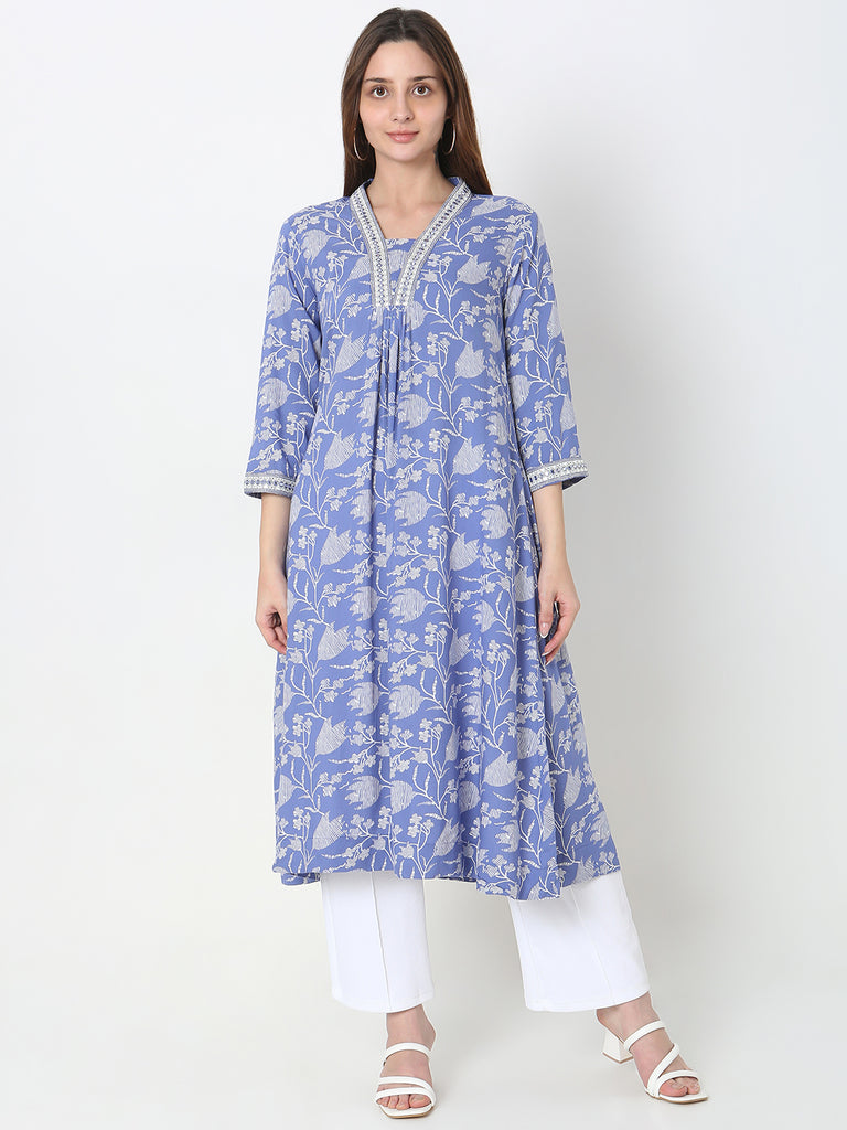 Flare Fit Printed Kurta