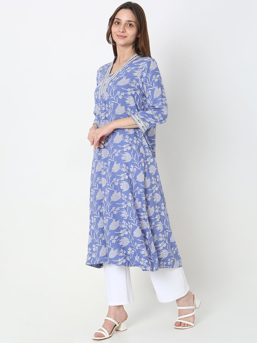 Flare Fit Printed Kurta
