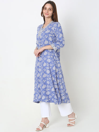 Flare Fit Printed Kurta