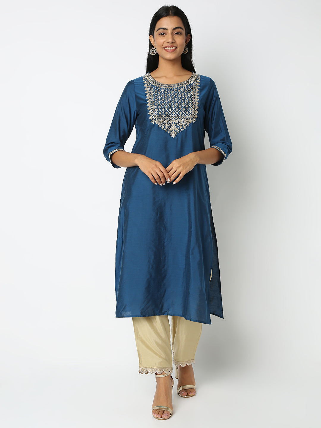 Regular Fit Embellished Kurta