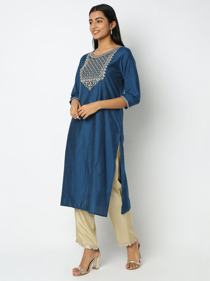 Regular Fit Embellished Kurta