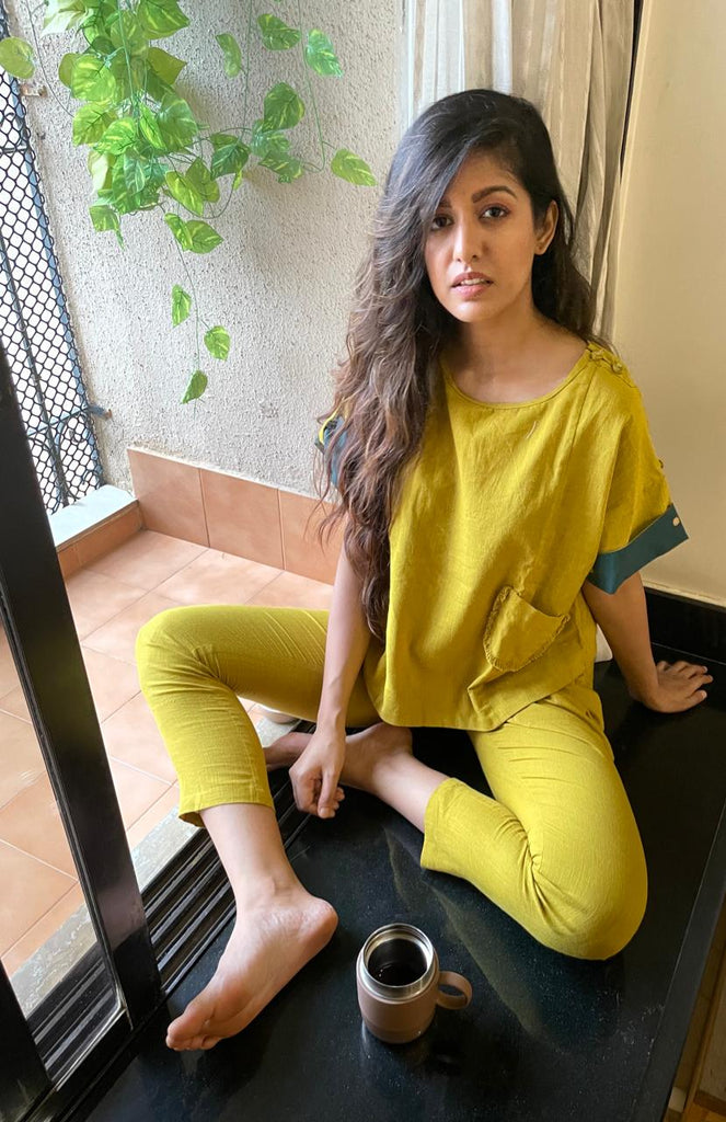Ishita Dutta in Mustard Box Top