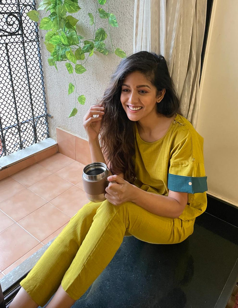 Ishita Dutta in Mustard Box Top